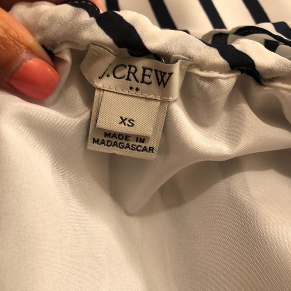 JCrew Halter Blue/White Striped Flutter Dress XS - Picture 6 of 6